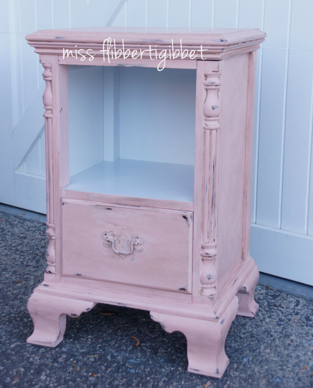 pink nightstand